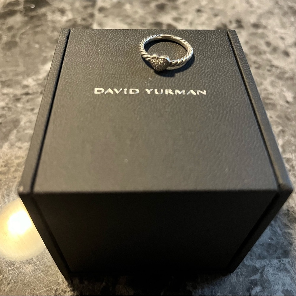 Authentic David Yurman Pave Diamond Heart Ring